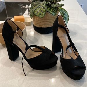 Black Open Toed Heels